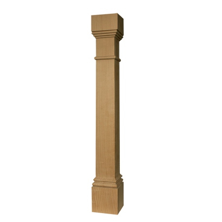 OSBORNE WOOD PRODUCTS 35 1/2 x 5 Traditional Square Cabinet Column in Black Walnut 2780W